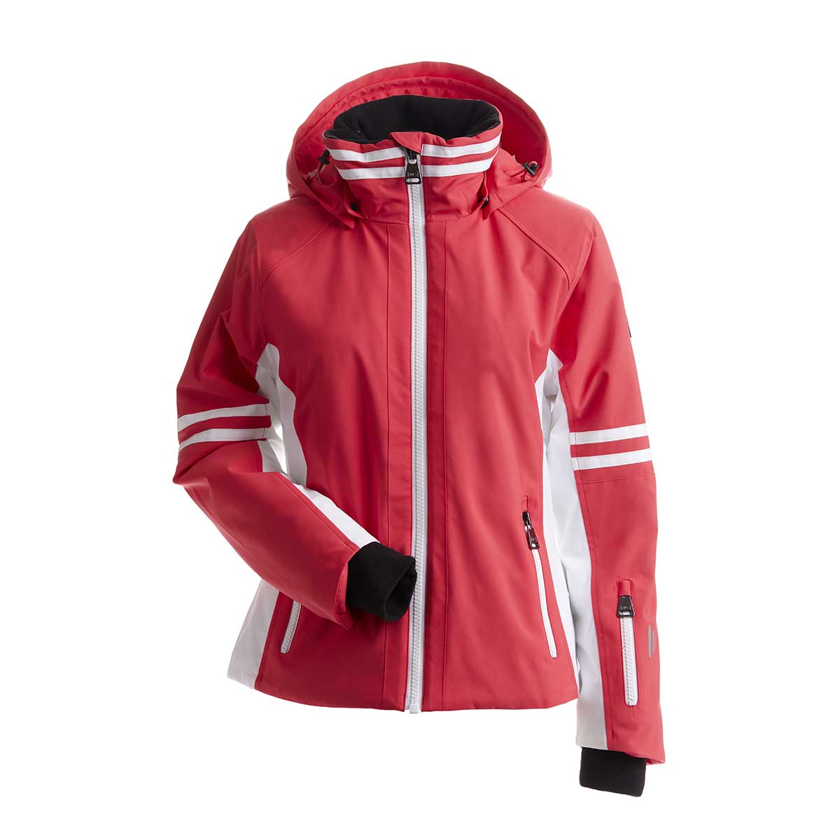 NILS Meribel Jacket Women's in Poppy and White